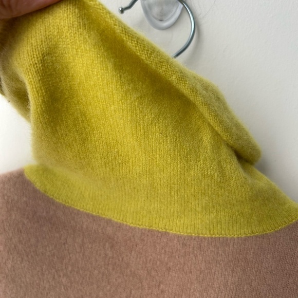 Gobi Cashmere Tan and Green Turtleneck Sweater - Picture 13 of 13